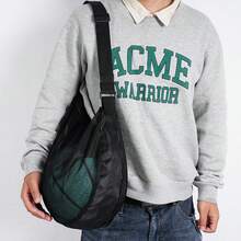 1pc Size 7 Basketball Bag - Durable Portable Basketball Storage Bag, Fits Size 6 & 5 Basketballs, Football, Volleyball, Large Capacity Carry Bag - Black - View 5