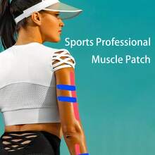 4-Piece Set Of Sports Tape Muscle Patches, Four-Color Muscle Patches Set, Elastic Sports Athletic Gear Muscle Effect Tape Chest Patches Muscle Patches - Multicolor - View 4