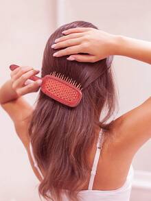 1个空心网状梳盒，无结顺滑发梳，透气蓬松发梳，按摩梳，方梳，女士梳，ABS材质。1把女士梳子，ABS材质网状塑料梳，美发师卷发梳，无结按摩梳，适合圣诞节和万圣节。所有图片均为手工拍摄，可能存在色差。介意者请勿购买！美发工具，发饰，美发套装，美发工具套装 - 彩色 - 查看 6