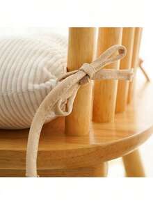 1 pieza Cojín de silla de pana a rayas clásico, almohadilla de asiento cuadrada lavable a máquina - Multicolor - Ver 2