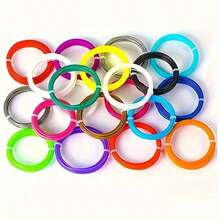 10/20/30/40色 - 3D打印笔PLA耗材，3D打印长线材，每种颜色长度3米/118.11英寸，总长度30/60/90/120米，直径1.75毫米，适用于3D打印机和3D打印笔，完美礼品，颜色随机，艺术创作，创意手工艺品，趣味设计，打印流畅。 - 彩色 - 查看 9