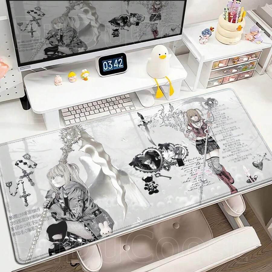 New  Light Yagami Desk Mat  Anime Mousepad Computer Gamers Lock Edge Mouse Pad Gaming E-Sports Keyboard Pads - A4 - Xem 1