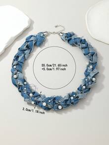 一对手工编织复古西部风格项链，适合女士日常穿着 - 牛仔項鍊 - 查看 4