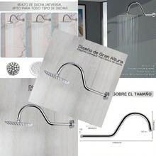 fdgcBrazo y Chapetón de Acero Inoxidable para Regadera de DuchaCuello de Cisne de Arco Alto en Forma de S Tubo Prolongador de Acero Inoxidable para Duchas Altas 21 Pulgadas Cromo MX-CV-50038ser - Cromo 54CM - Ver 1