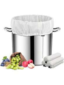 EstiloPaquete de 3 bolsas de cerveza – Bolsas de filtro grandes de 26 x 22 pulgadas, bolsas de filtro de malla, bolsa de colador reutilizable para elaboración en casa con cordón ajustable de 250 micras, 60Versión mejorada - 1 - Ver 2
