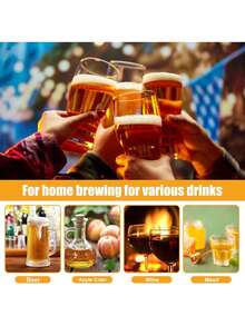 EstiloPaquete de 3 bolsas de cerveza – Bolsas de filtro grandes de 26 x 22 pulgadas, bolsas de filtro de malla, bolsa de colador reutilizable para elaboración en casa con cordón ajustable de 250 micras, 60Versión mejorada - 1 - Ver 5