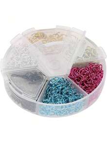 EstiloAnillos de Salto de Colores, 1080 Piezas 6 Colores Anillos de Salto Abiertos Joyería de Aluminio Mixto Coloridos Abiertos de Hierro Creación Kit Cierres para Manualidades DIY LlaverosVersión mejorada - 1 - Ver 2