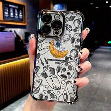 Electroplated Frame Phone Case with Airbag Corners, Offering Drop and Impact Protection. Compatible with iPhone 17 12, 13, 14, 15, 16 Plus, Pro, Pro Max, and 16E - Negro - Ver 1
