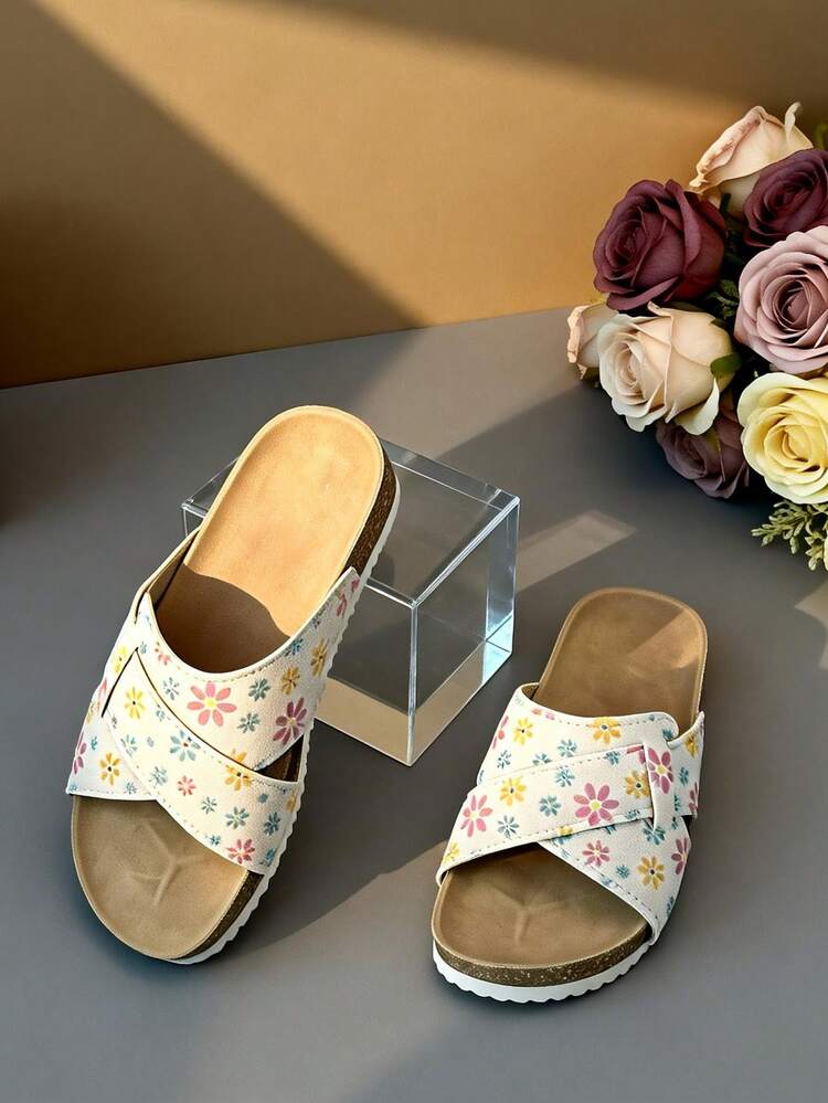 2026春夏限量版印花软底幼儿/婴儿学步鞋，适合3-12岁女童，乡村风格，适合郊游、周末休闲穿着 - 灰色 - 查看 7