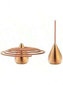 EstiloSoporte de Incienso de Cobre, Soporte para Conos de Incienso, Soporte para Varillas de Incienso, 3 Estilos, Incense Holder, Pequeño, 1Versión mejorada - 1 - Ver 5