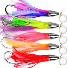 Fishing Trolling Lures - Big Game Deep Sea Fishing Saltwater Rigged Trolling Lure - For Marlin Tuna Wahoo Mahi Dolphin - 5pcs/Set 6 Inch/1.7OZ DW332 - Nhiều màu - Xem 10