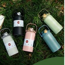 Large Capacity Insulated Cup, 316 Stainless Steel Water Cup, Student Outdoor Cup With Handle, Women's Office Double-Drinking Cup - Multicolor - View 3