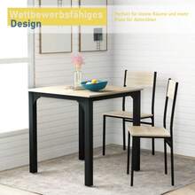 Dining Room Set And Chairs, Including A Table And Two Chairs, Suitable For Balconies, Dining Rooms And Living Rooms, In Natural Tones.