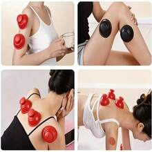 12/2PCS Silicone Cupping Therapy Set Massage Cup, 12 Professional Vacuum Cupping And Liposuction Cups, Used For Facial And Body Massage, Deep Tissue, Myofascial Relaxation, Pain Relief, Muscle Relaxation, Black And Red - Multicolor - View 8