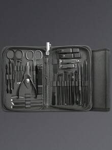 32 件套黑色指甲钳套装，指甲和脚趾甲护理套装 - 不锈钢指甲钳，专业指甲护理套装，指甲护理工具 - 彩色 - 查看 8