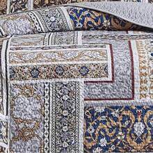 三件套床上用品，柔软透气的轻盈床裙，超细纤维材质，印花图案毯子，适合四季家居装饰，是节日送礼的理想之选，加大尺寸，适用于双人床（1件被子+2个枕套），不含枕芯 - 駝色 - 查看 4