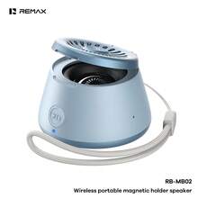 REMAX RB-MB02 TWS Portable Bluetooth Speaker With Magnetic Stand Delivers Mini Bass-Boosted Audio On The Go, Making It A Perfect Ramadan Gift. - Baby Blue - View 2