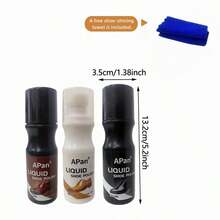 Neutral Brown Black Leather Care Cleaning Liquid Shoe Polish(75ml)