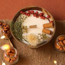 1个新款椰子碗香氛蜡烛，创意蜡烛设计，石膏干花香氛蜡烛，家居卧室氛围营造，派对蜡烛装饰，家用蜡烛，DIY蜡烛，圣诞礼物，婚礼装饰，情人节礼物，装饰蜡烛，送给闺蜜的礼物，送给她的礼物，家居蜡烛装饰，冬季礼物 - 彩色 - 查看 18