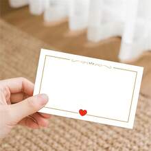 50 carte bianche con temi di San Valentino, adatte per matrimoni, compleanni, anniversari, vacanze, etichette regalo, biglietti d'auguri, carte da portafoglio, biglietti da visita, biglietti d'auguri bianchi e regali per insegnanti - Multicolore - Visualizzare 5