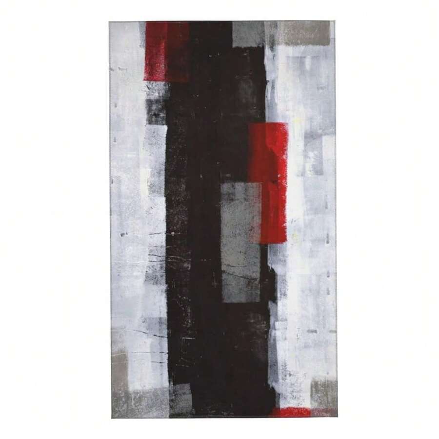 Hand Towels For Bathroom Set Of 2 Grunge Black Red Gray Blocks Abstract Shapes Illustrations Modern Art Soft Absorbent Small Decorative Bath Towel Kitchen Dish Guest Towel For Spa 15.7\X27.5\ - 紅灰色 - 查看 1