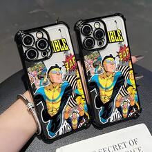 Comic Invincible Phone Case Compatible With  17 16e 16 15 14 13 12 11 Mini Pro Max Air X XR XSMAX 8 7 Plus Shockproof Transparent Soft Back Case Funda Para  17 Pro Forros Para  Cheap  17 Case - 混合顏色 - 查看 1