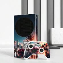 1 Set Of Printed Skin Stickers For Xbox Series S, Non-Slip, , Scratch-Resistant, Personalized Creative Decorative Protective Film For Game Console And Controller - Multicolor - View 3