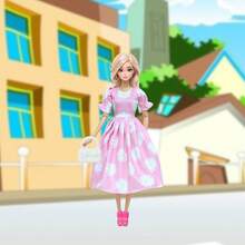 3件套11.5英寸娃娃服装，包括1件连衣裙和2件配饰，活力休闲风格，派对装扮设计E，娃娃换装玩具，生日/圣诞礼物（不含娃娃）