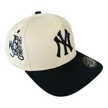 TendenciaGorra  Nueva York Ny Serie Mundial Snapback SemicurvaCalidad premium - Beige - Ver 2