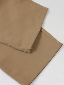 1pc Teen Girls Casual Loose Straight Leg Pants, Fashionable Personalized Street Style Multi-Pocket Cargo Pants, Suitable For Spring, Summer, Autumn, Winter - Khaki - View 8