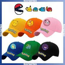 Gorra de béisbol con estampado de Pikachu, sombrero ajustable, diseño lindo de Charizard y Meowth, accesorio de moda como regalo - Multicolor - Ver 1