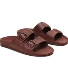 Low-Heeled -Style Sandals/Flip-Flops For Men, Children, And Unisex. , Stylish, And Elegant. Sizes 33 To 42. - Óxido marrón - Ver 2