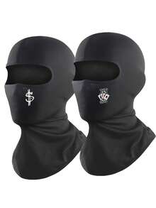 1pc/2pcs/3pcs Unisex Balaclava Hat, Versatile Wear As Face Mask, Sun Protection For Cycling, Motorcycle Riding, Hiking, Skiing And More - Black - View 3