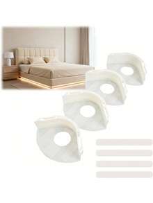 Estilo4PCS Antideslizante Sujetador De Sabanas De Cama,InstalacióN Simple Bed Lock,Engrosar Transparente Invisible Candado Para Sabanas (Gris)VersióN Mejorada - gris - Ver 9