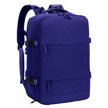 YSTYLE 易捷航空手提行李背包 40x25x18公分/46x30x23公分 男女通用登機箱包 15.6吋筆記型電腦背包 附USB充電器 健行背包 - 藍色 - 查看 1
