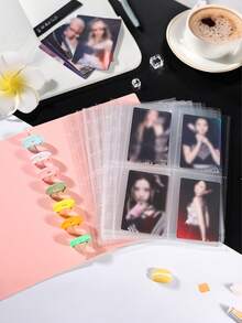 A5活页活页夹蘑菇卡片夹相册照片卡片夹，偶像收藏卡片夹，送给男友、女友或父母的礼物，剪贴簿，毕业/节日礼物 - 彩色 - 查看 5