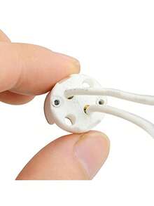 EstiloTendenciaGlo-Shine 10 Piezas ZóCalo MR16 MR11 G4 CeráMica Base + Alambre, Apto Para LáMpara HalóGena LED Y CFL, Montaje EmpotradoCalidad PremiumVersióN Mejorada - 10 artículos - Ver 5