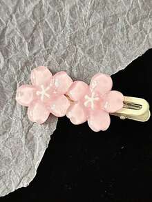 Set de 3 pinzas para el cabello con diseño elegante de flor de cerezo rosa - Pinzas laterales de estilo dulce para mujeres y niñas, accesorios rosas, pinzas para el cabello para el Día de San Valentín, útiles escolares, aptas para uso diario, pinzas de garra, pasadores para el cabello, barrettes, accesorios de San Valentín, accesorios para la cabeza - Multicolor - Ver 7