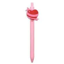 5pcs Random Valentine's Day Ballpoint Pens - PVC Soft Sticker Cartoon Pens, Creative Holiday Gift And Themed Stationery Pens