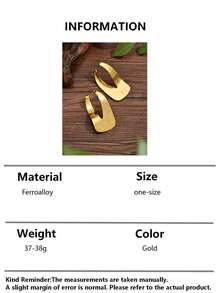 2 只超大时尚夸张性感闪电形哥特风耳环，适合丰满性感女性参加节日派对和日常佩戴。耳环尺寸大但不重。如果您介意，请谨慎选择后再下单。 - 金色 - 查看 7