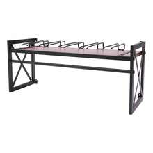 SENDERPICK Wine Racks With 5 Stem Glass Holder Wall-Mounted Wine Rack Rustic Metal Hanging Wine Holder - 黑色 - 查看 9