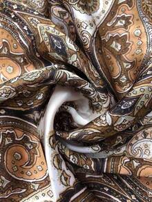 1pc Paisley Print Bandana Classic Wrap Outdoor And Traveling Boho Women Square Scarf, Hair Band, Band Women Turban - Camel - View 3