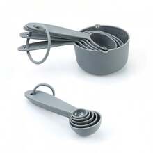 10pcs Baking Tool Set With Measuring Spoons, DIY Cake Baking Powder Scoop, Plastic Measuring Cup