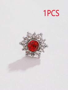 1对时尚银色锆石翅膀耳钉和心形十字架耳钉，奢华闪亮水晶几何耳夹首饰，女士礼物