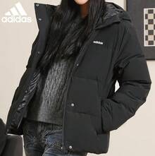 Adidas 女士户外防风保暖经典羽绒服 - 黑色 - 查看 8
