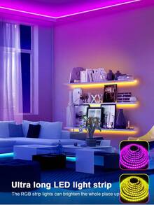 NBBUFF 3ft-100ft Led Strip Lights For Room Decor, With 44-Key Remote And App Control, Change Color In Sync With Music, Timing Setting, Adjustable Brightness, Led Lights For Bedroom, Living Room, Game Rooms, Kitchen,TV Backlight, Holiday Party Decor, Gift Giving