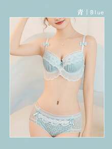 Bras For Small Breasts, Knitted Underwear Sets, Sexy Lingerie, Winter Wear, Cosplay, Women's Bras, Lolita Underwear, Top And Bottom Sets, Night Bras, Lace Panties, Underwear For Women, Bustiers, Cosplay Bras, Bras, And Bra And Panty Sets. Cute Underwear For Women. - Màu xanh lam - Xem 7