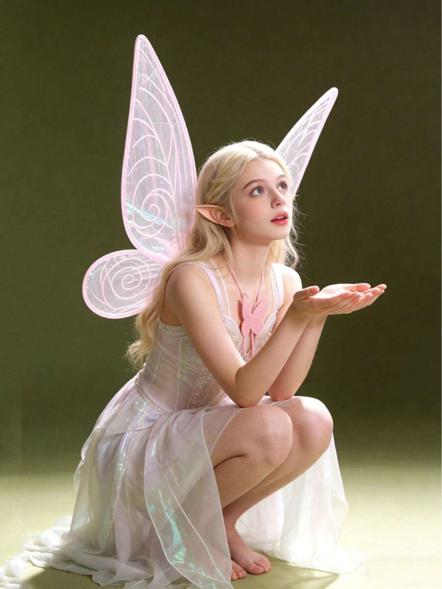 Adult Fairy Wings, Girl Butterfly Wings, Angel Wings, Female Fairy Costumes Halloween Dress-Up Party Gifts (6 Colors) Valentine's Day Costume