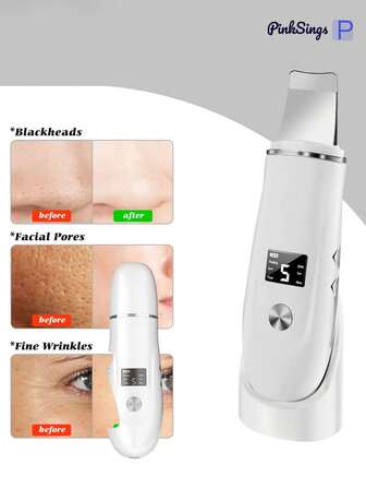 PinkSings Szpatułka do peelingu twarzy – narzędzie do głębokiego oczyszczania i usuwania zaskórników, stacja dokująca 4 w 1 do usuwania zaskórników, do pielęgnacji skóry twarzy dla kobiet, prezent