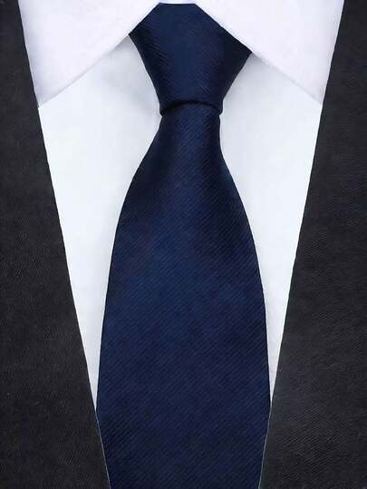 1pc Men's Solid Color Necktie, Classic Solid Color Durable Versatile Casual Necktie For Men